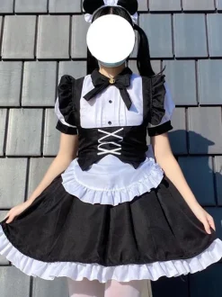 Gothic Lolita Dresses Ruffles Bows Black Black