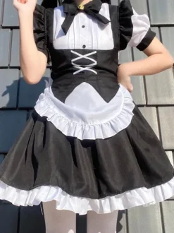 Gothic Lolita Dresses Ruffles Bows Black Black