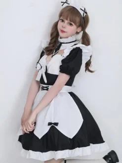 Gothic Lolita Dresses Ruffles Bows Black Black