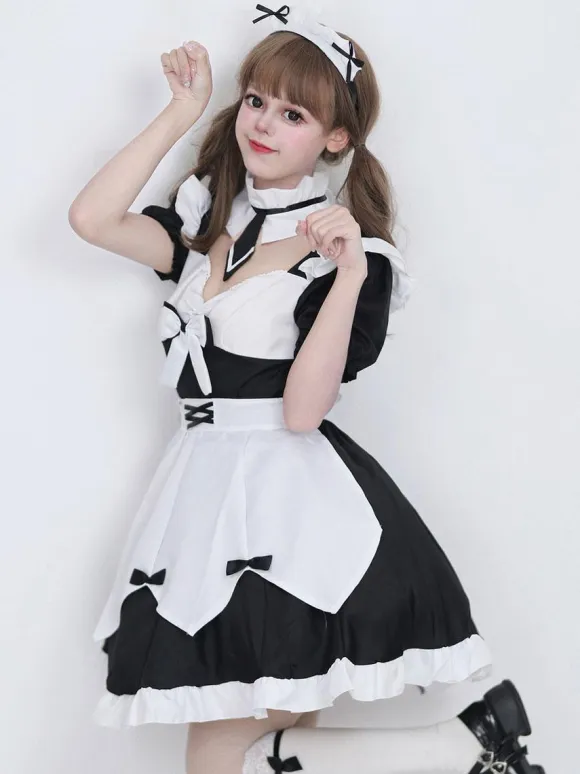 Gothic Lolita Dresses Ruffles Bows Black Black