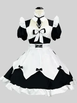 Gothic Lolita Dresses Ruffles Bows Black Black