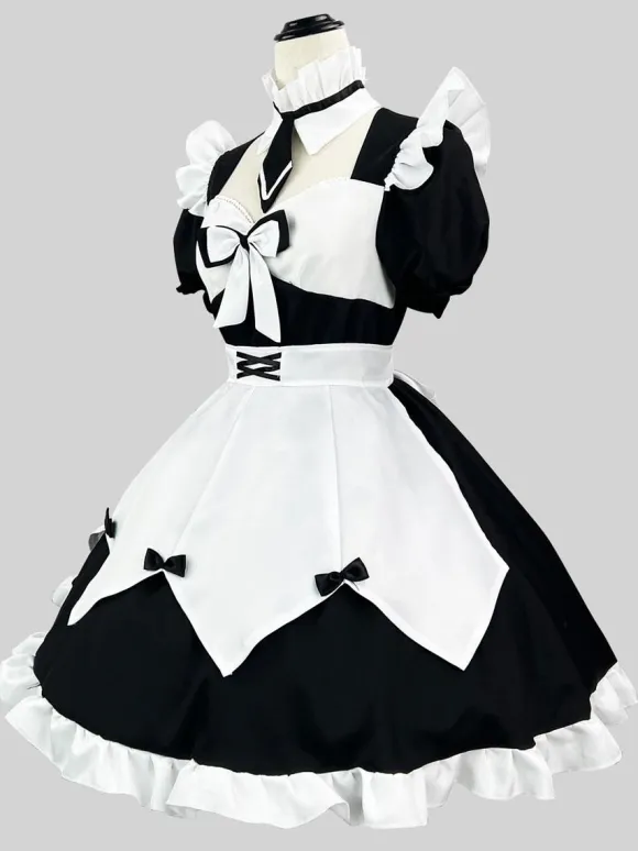 Gothic Lolita Dresses Ruffles Bows Black Black