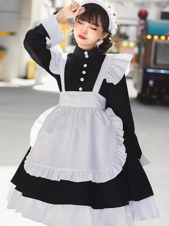 Gothic Lolita Dresses Ruffles Black