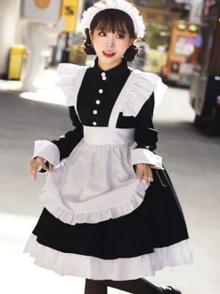 Gothic Lolita Dresses Ruffles Black