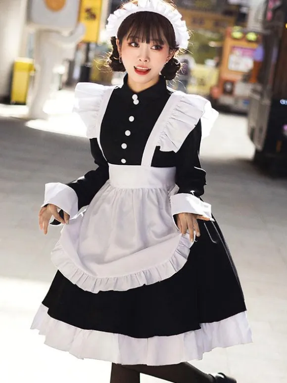 Gothic Lolita Dresses Ruffles Black