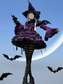 Gothic Lolita Dresses Tokisaki Kurumi Ruffles Lace Slip Dress