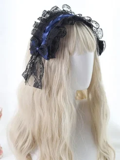 Gothic Lolita Headdress Lace Bow Lolita Headband