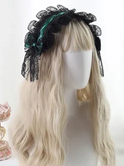 Gothic Lolita Headdress Lace Bow Lolita Headband