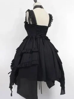 Gothic Lolita JSK Dress Lace Frill Lolita Jumper Skirts