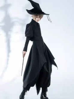 Gothic Lolita Pant Lace Ruffles Black Lolita Trousers