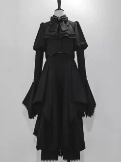 Gothic Lolita Pant Lace Ruffles Black Lolita Trousers