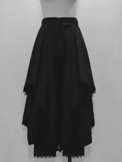 Gothic Lolita Pant Lace Ruffles Black Lolita Trousers