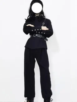 Gothic Lolita Pant Ouji Style Black Straight Lolita Trousers