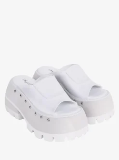 Gothic Lolita Sandals Rivets Round Toe PU Leather Black Lolita Summer Shoes