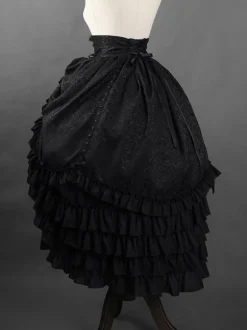 Gothic Lolita SK Jacquard White Ruffles Lolita Skirts