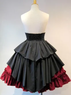 Gothic Lolita SK Lace Up Blue Color Block Lolita Skirts