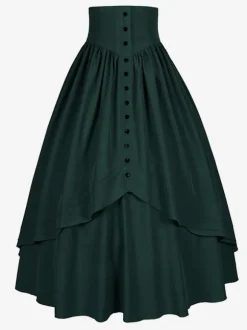 Gothic Lolita SK Ruffles Coffee Brown Lolita Skirts