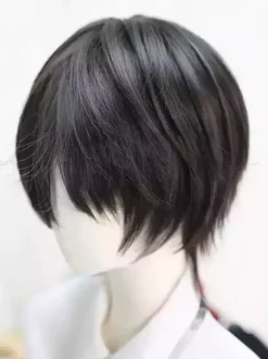 Gothic Lolita Wigs Short Tousled Heat-resistant Fiber Black Lolita Accessories