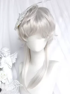 Gothic Lolita Wigs Silver Long Tousled Lolita Accessories