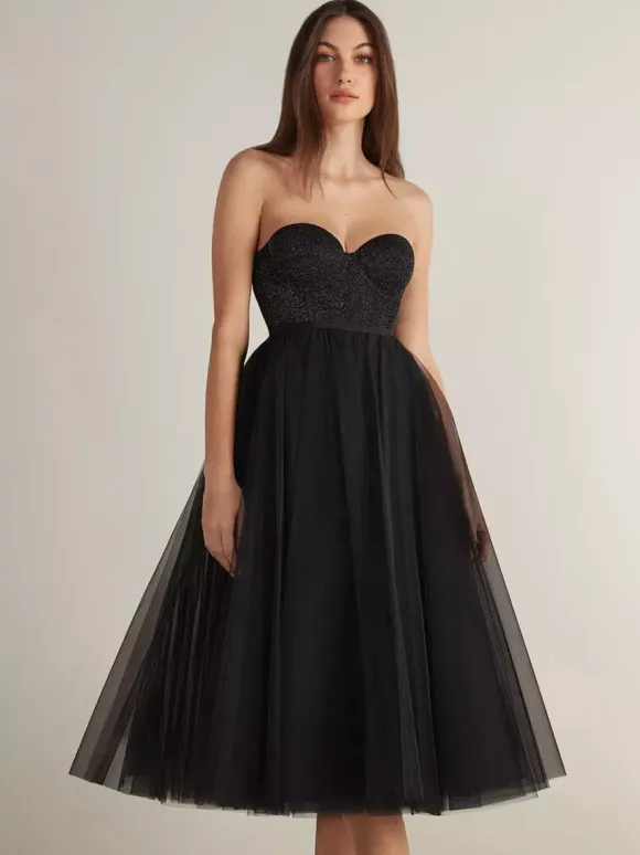 Gothic Wedding Dresses Lace A-Line Sleeveless Tea-Length Bridal Gown Free Customization