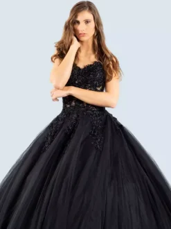Gothic Black Wedding Dresses A-Line Sleeveless Lace With Train Bridal Dress Free Customization