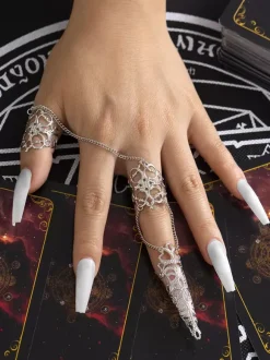 Gothic Finger Nail Tip Claw Knuckle Finger Ring For Women 2026