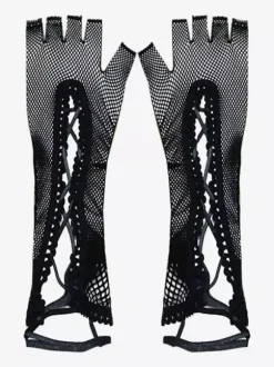 Gothic Lolita Accessories Black Ruffles Oversleeves Polyester Miscellaneous
