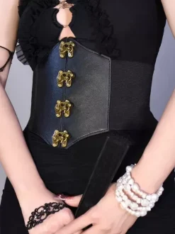 Gothic Lolita Accessories Black Grommets Metal Details Miscellaneous