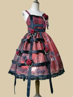 Gothic Lolita Accessories Infanta Burgundy Polyester Accessory Miscellaneous