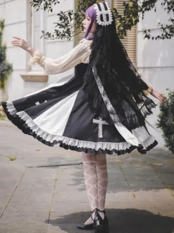 Gothic Lolita Accessories Infanta Black Jacquard Polyester Fiber Miscellaneous