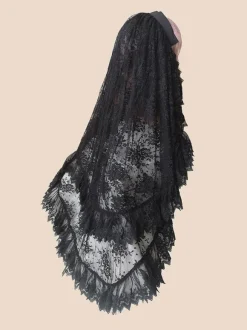 Gothic Lolita Accessories Infanta Black Jacquard Polyester Fiber Miscellaneous