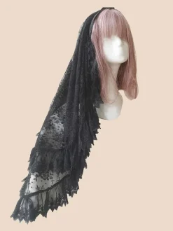 Gothic Lolita Accessories Infanta Black Jacquard Polyester Fiber Miscellaneous