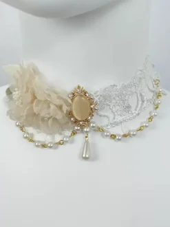 Gothic Lolita Accessories Light Pink Chains Pearls Choker Miscellaneous