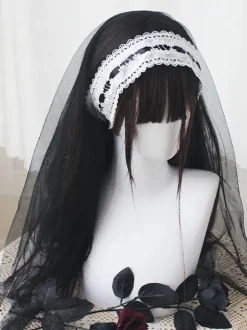 Gothic Lolita Accessories White Ruffles Polyester Accessory Lace Miscellaneous