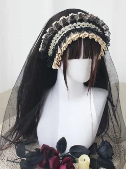 Gothic Lolita Accessories White Ruffles Polyester Accessory Lace Miscellaneous