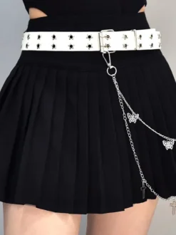 Gothic Lolita Accessories White Chains Stars Print butterfly Pattern Sash Miscellaneous