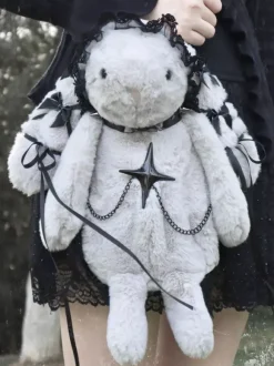 Gothic Lolita Bag White Spandex Bows Lace Polyester Fiber Cross-body Bag Lolita Accessories