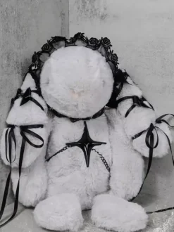Gothic Lolita Bag White Spandex Bows Lace Polyester Fiber Cross-body Bag Lolita Accessories