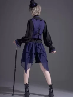Gothic Lolita Bloomers Black Ruffles Straight Lolita Shorts