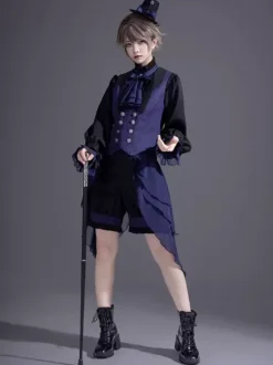 Gothic Lolita Bloomers Black Ruffles Straight Lolita Shorts