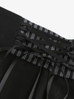 Gothic Lolita Bloomers Black Straight Lolita Shorts
