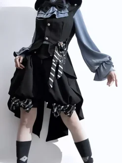 Gothic Lolita Bloomers Bows Black Lolita Shorts
