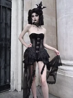 Gothic Lolita Bloomers Ruffles Black Lolita Shorts