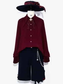 Gothic Lolita Bloomers Straight Red Lolita Shorts