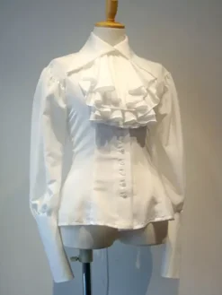 Gothic Lolita Blouses Black Long Sleeves Ruffles Lolita Top Lolita Shirt