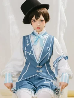Gothic Lolita Blouses Bows Long Sleeves Blouse Lolita Top Ecru White Lolita Shirt