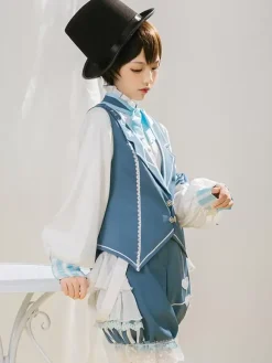Gothic Lolita Blouses Bows Long Sleeves Blouse Lolita Top Ecru White Lolita Shirt