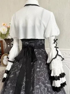 Gothic Lolita Blouses Lolita Top White Long Sleeves Ruffles Lace Lolita Shirt