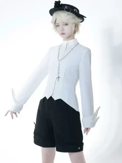 Gothic Lolita Blouses Long Sleeves Blouse White Lolita Top Lolita Shirt