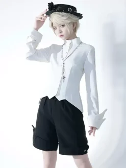 Gothic Lolita Blouses Long Sleeves Blouse White Lolita Top Lolita Shirt